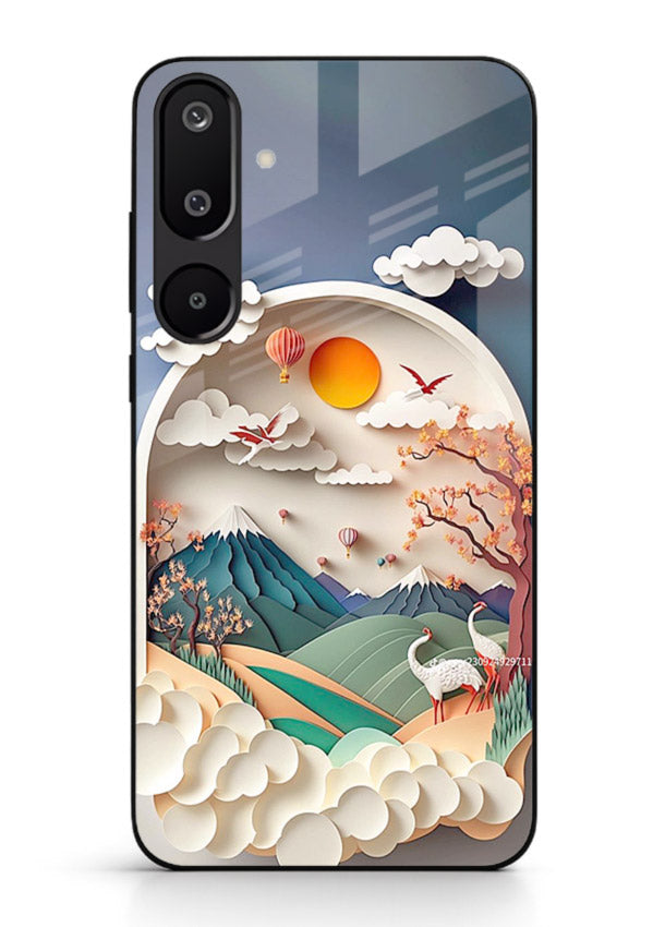 Miniature Scenic World tiny landscape artwork Samsung M16 5G glass back cover