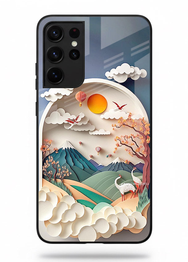 Miniature Scenic World tiny landscape artwork Samsung S21 Ultra glass back cover