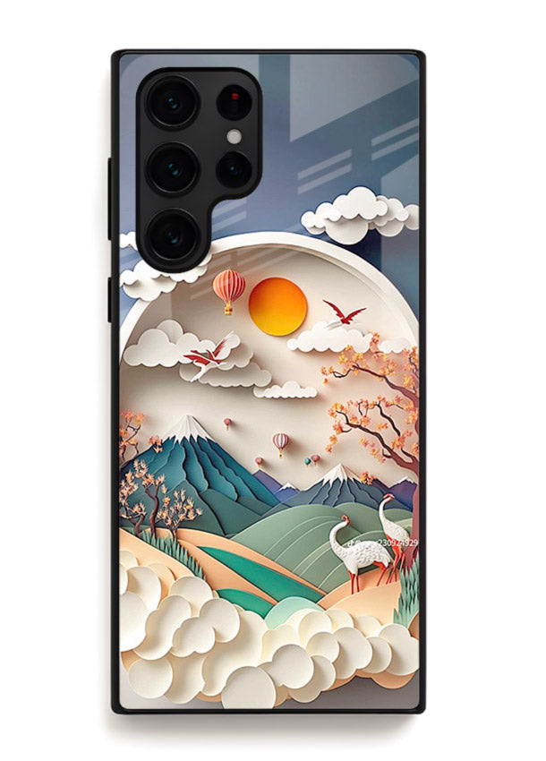 Miniature Scenic World tiny landscape artwork Samsung S24 Ultra glass back cover