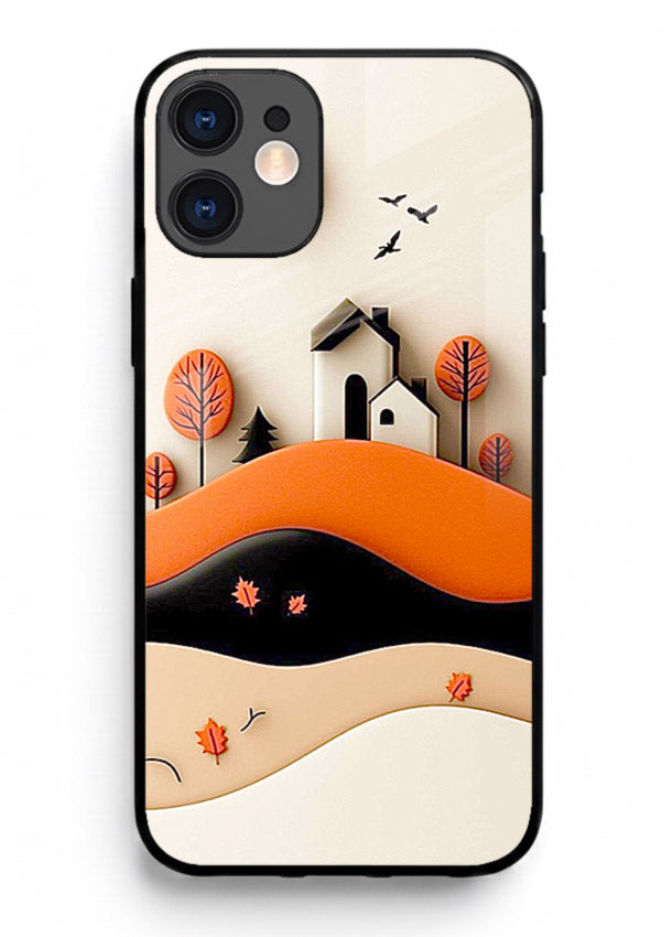 Minimal Hill House minimal hills artwork iphone 12 mini glass back cover