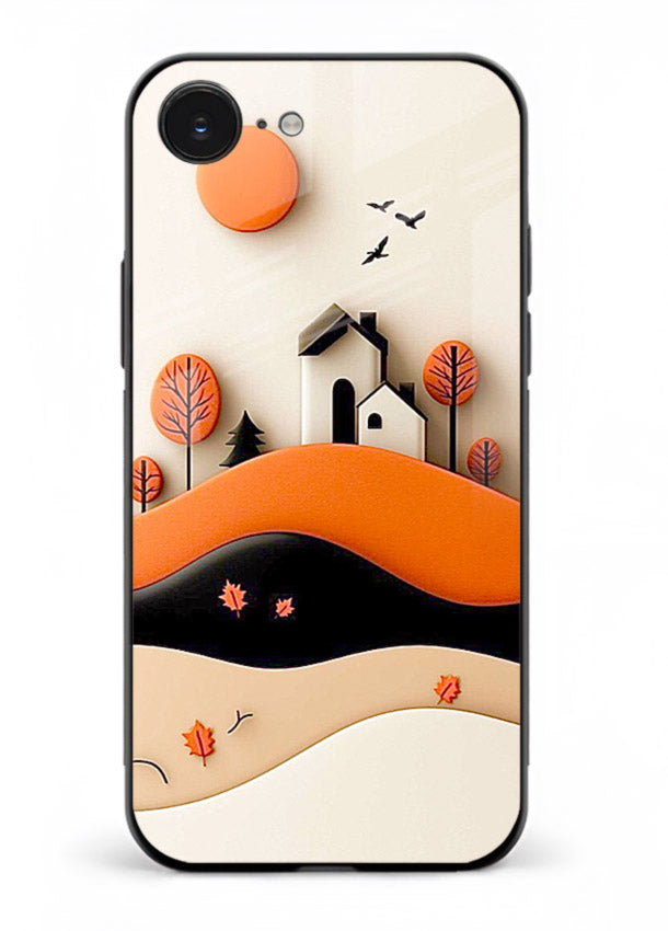 Minimal Hill House minimal hills artwork iphone 16e glass back cover