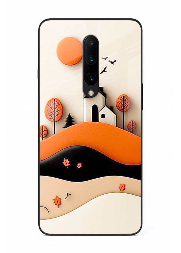 Minimal Hill House minimal hills artwork OnePlus 7 Pro glass back cover