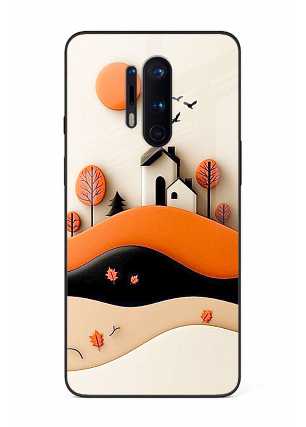 Minimal Hill House minimal hills artwork OnePlus 8 Pro glass back cover