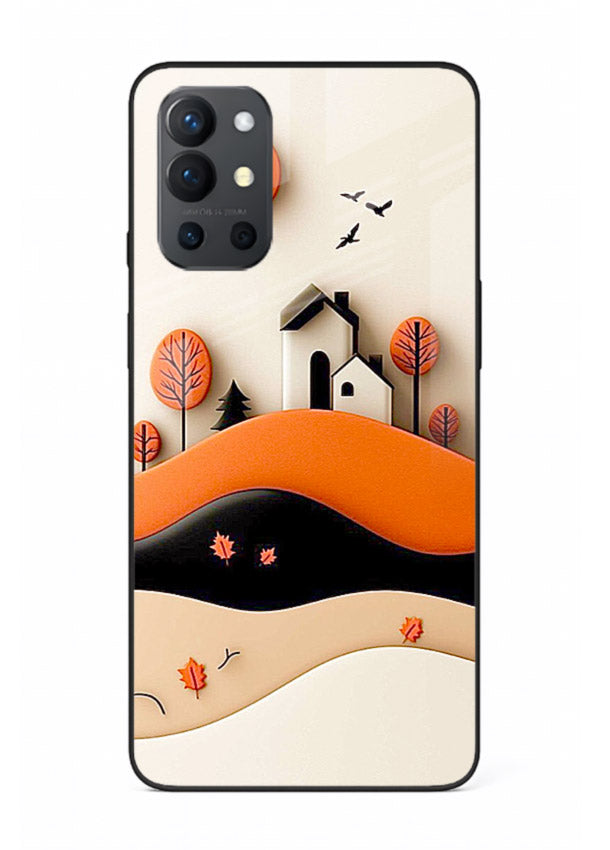 Minimal Hill House minimal hills artwork OnePlus 9R glass back cover