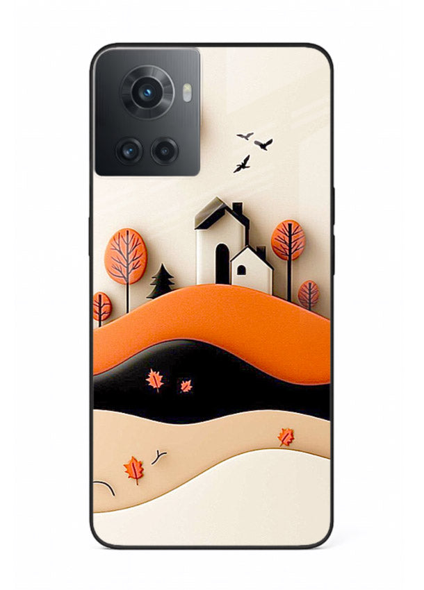 Minimal Hill House minimal hills artwork OnePlus 10R glass back cover
