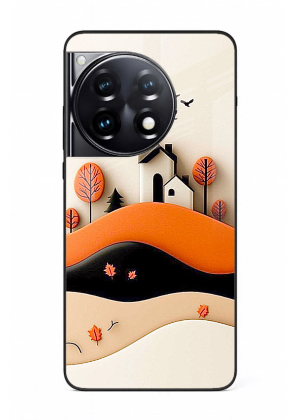 Minimal Hill House minimal hills artwork OnePlus 12R glass back cover