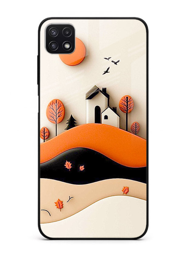 Minimal Hill House minimal hills artwork Samsung A22 5G glass back cover