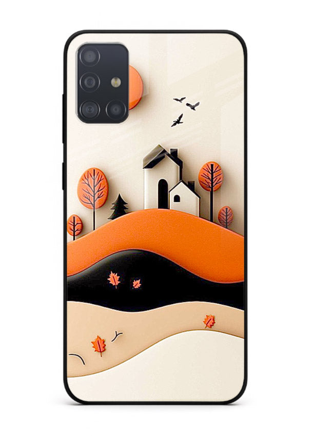 Minimal Hill House minimal hills artwork Samsung A71 glass back cover