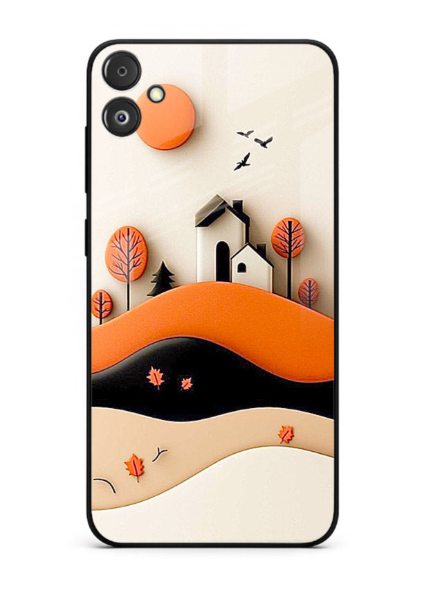 Minimal Hill House minimal hills artwork Samsung F05 5G glass back cover