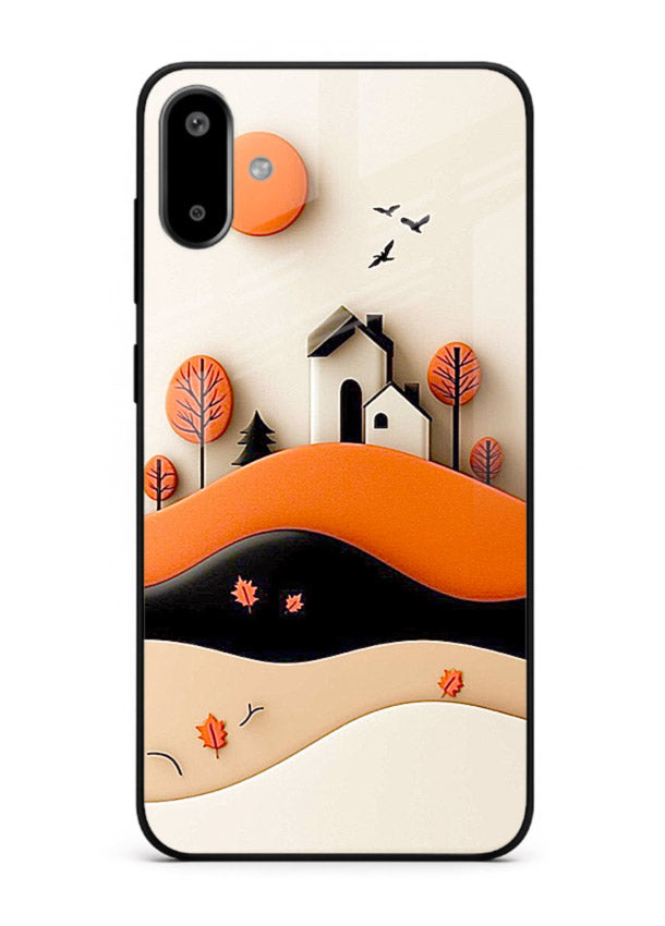 Minimal Hill House minimal hills artwork Samsung F06 5G glass back cover