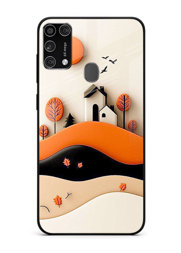 Minimal Hill House minimal hills artwork Samsung M31 Prime glass back cover