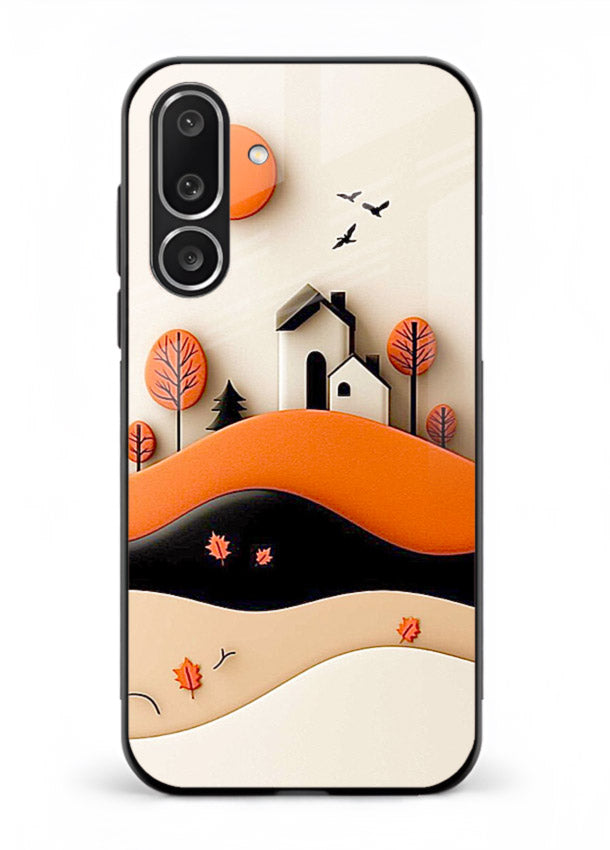 Minimal Hill House minimal hills artwork Samsung F56 5G glass back cover