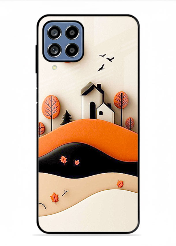 Minimal Hill House minimal hills artwork Samsung A22 4G glass back cover