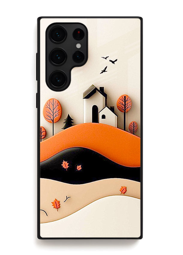Minimal Hill House minimal hills artwork Samsung S23 Ultra glass back cover