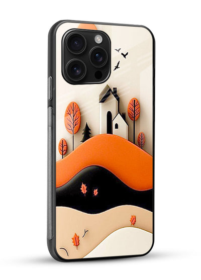 Minimal Hill House minimal hills artwork glossy vibrant premium glass back cover - Angle Side