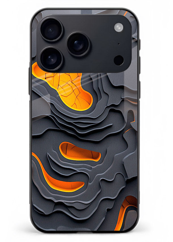 Molten Layer Depth glowing abstract layered pattern iphone 18 pro max glass back cover