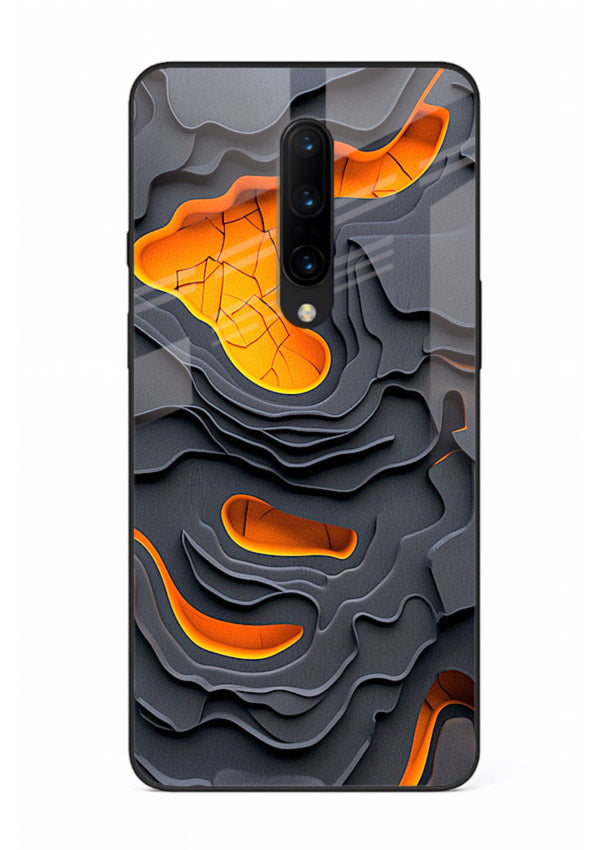 Molten Layer Depth glowing abstract layered pattern OnePlus 7T Pro glass back cover