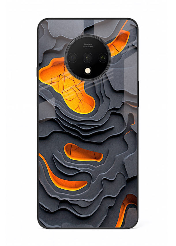 Molten Layer Depth glowing abstract layered pattern OnePlus 7T glass back cover