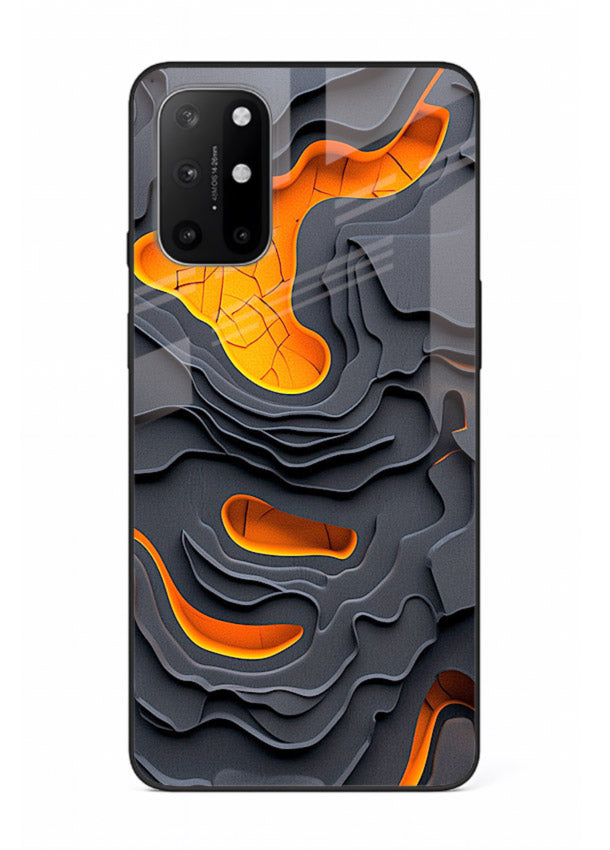 Molten Layer Depth glowing abstract layered pattern OnePlus 8T glass back cover