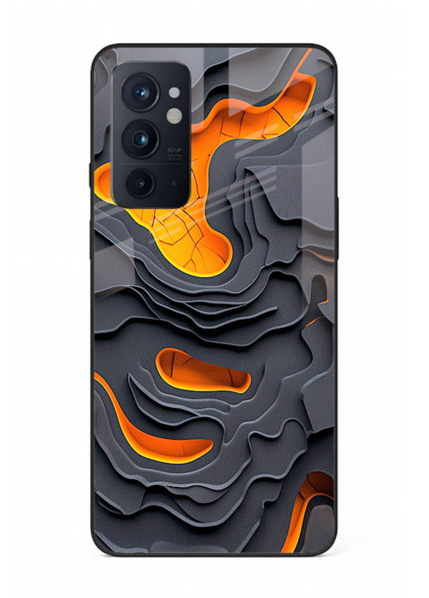 Molten Layer Depth glowing abstract layered pattern OnePlus 9RT glass back cover