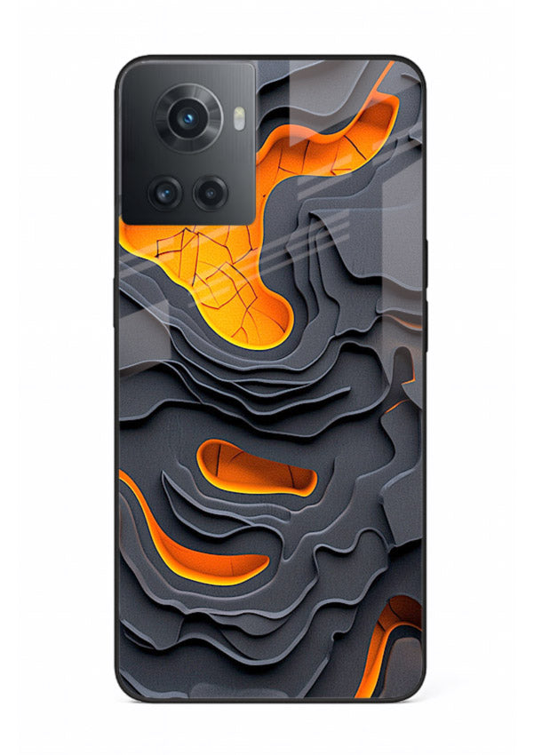 Molten Layer Depth glowing abstract layered pattern OnePlus 10R glass back cover