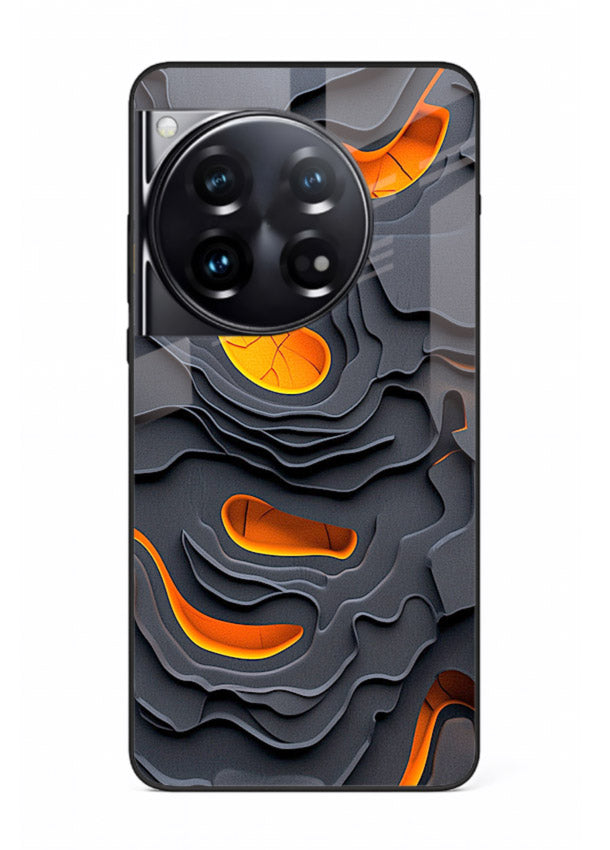 Molten Layer Depth glowing abstract layered pattern OnePlus 12 glass back cover