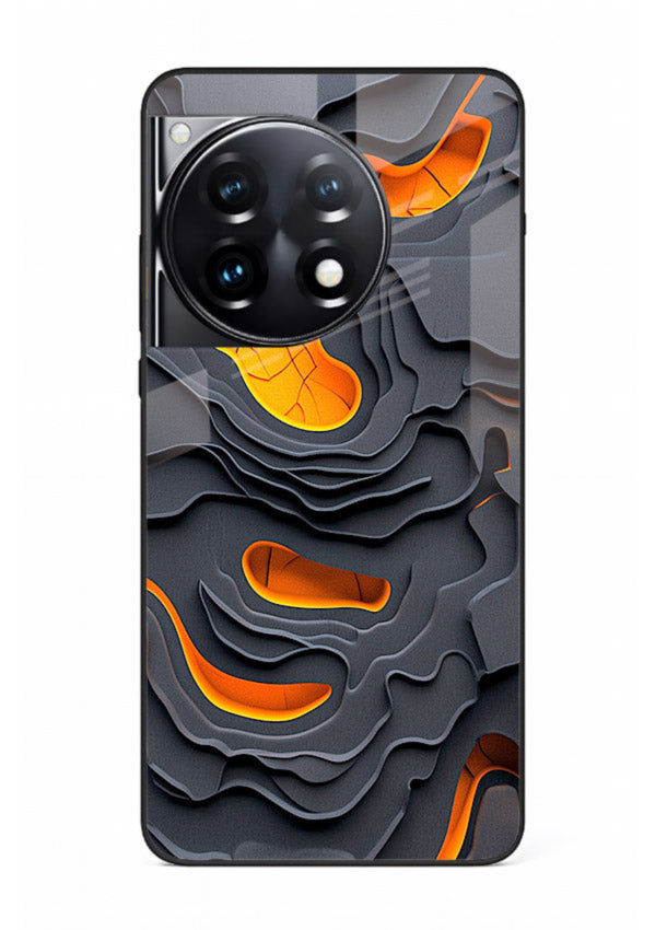 Molten Layer Depth glowing abstract layered pattern OnePlus 12R glass back cover
