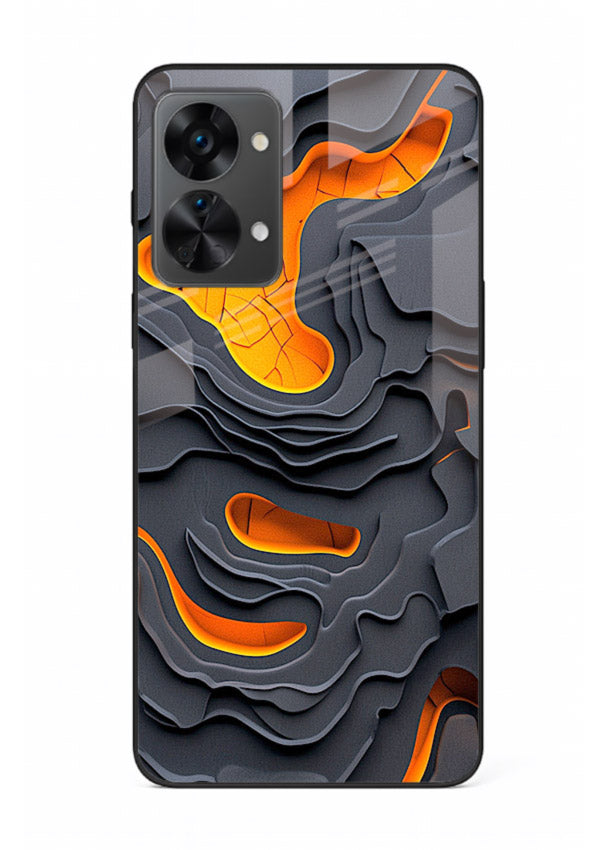 Molten Layer Depth glowing abstract layered pattern OnePlus Nord 2T glass back cover