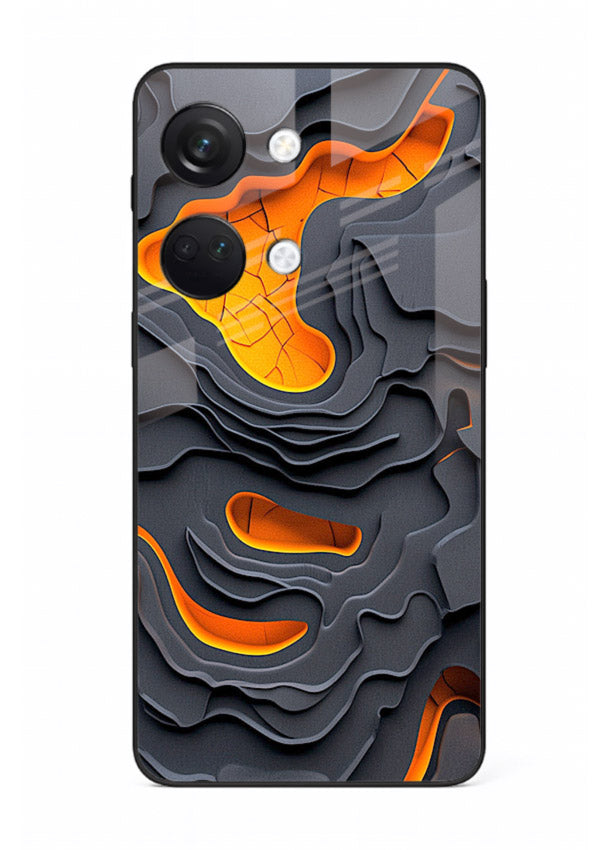 Molten Layer Depth glowing abstract layered pattern OnePlus Nord 3 glass back cover
