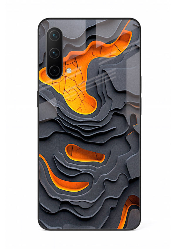 Molten Layer Depth glowing abstract layered pattern OnePlus Nord CE 5G glass back cover
