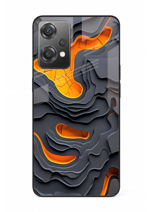 Molten Layer Depth glowing abstract layered pattern OnePlus Nord CE2 Lite 5G glass back cover