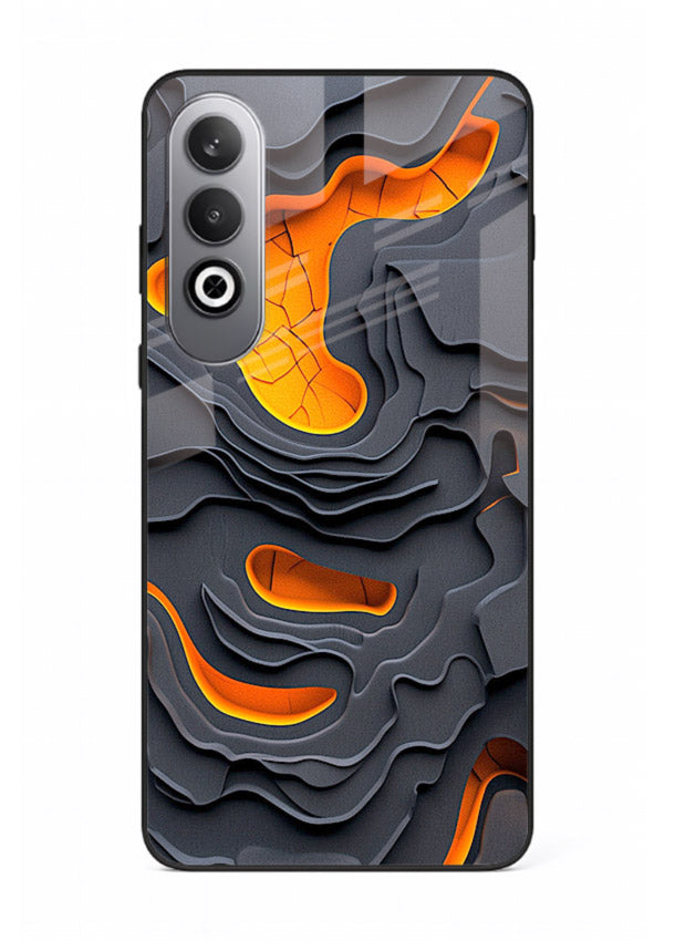 Molten Layer Depth glowing abstract layered pattern OnePlus Nord CE4 glass back cover