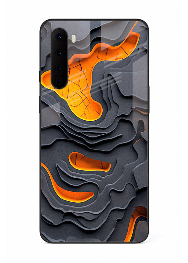 Molten Layer Depth glowing abstract layered pattern OnePlus Nord glass back cover
