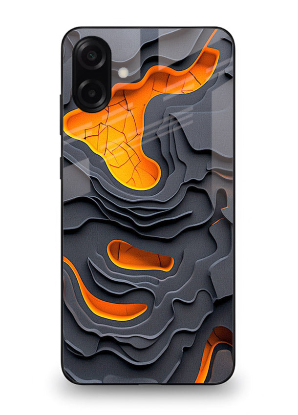 Molten Layer Depth glowing abstract layered pattern Samsung A06 5G glass back cover
