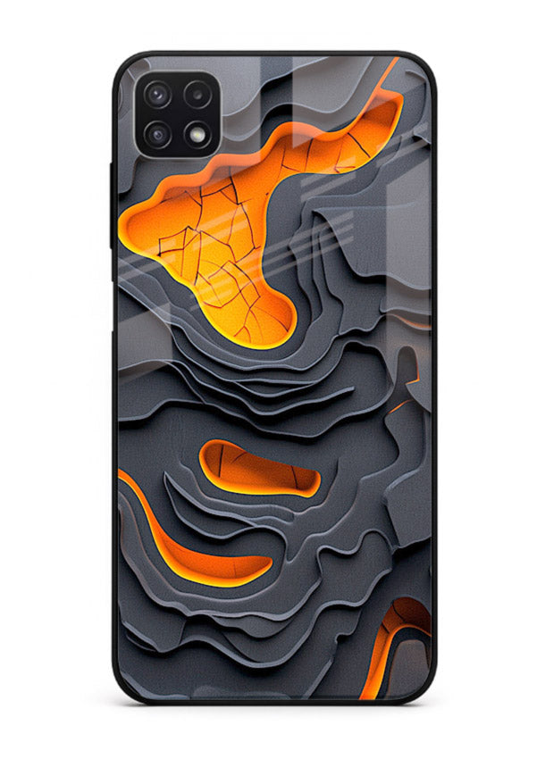 Molten Layer Depth glowing abstract layered pattern Samsung F42 5G glass back cover