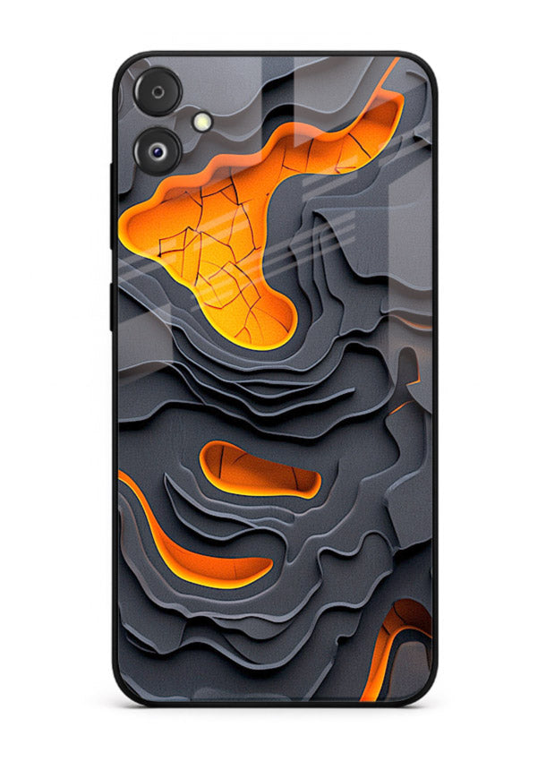 Molten Layer Depth glowing abstract layered pattern Samsung F14 5G glass back cover