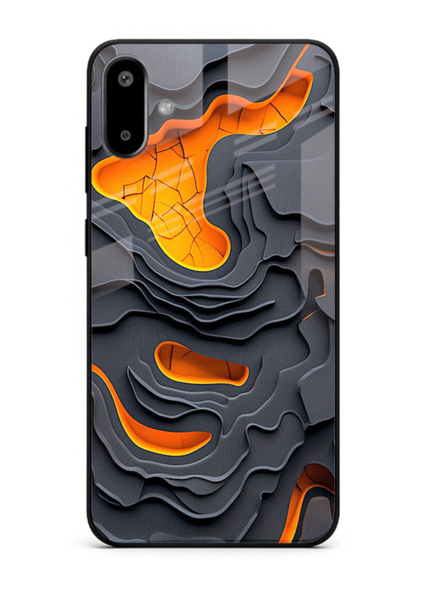 Molten Layer Depth glowing abstract layered pattern Samsung F06 5G glass back cover