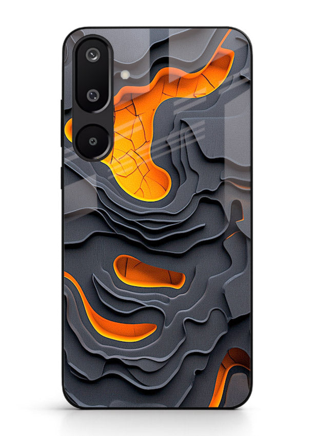 Molten Layer Depth glowing abstract layered pattern Samsung F16 5G glass back cover