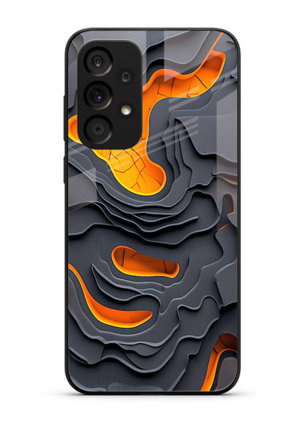 Molten Layer Depth glowing abstract layered pattern Samsung A73 5G glass back cover