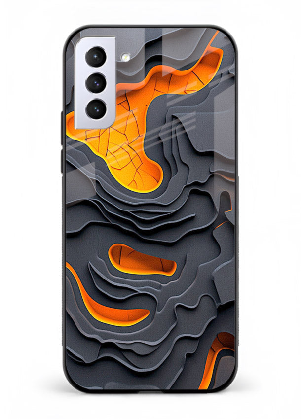 Molten Layer Depth glowing abstract layered pattern Samsung S21 FE glass back cover