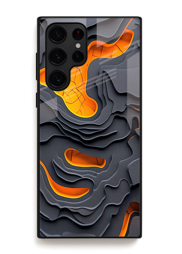 Molten Layer Depth glowing abstract layered pattern Samsung S23 Ultra glass back cover