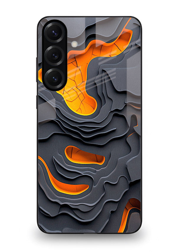Molten Layer Depth glowing abstract layered pattern Samsung M35 5G glass back cover