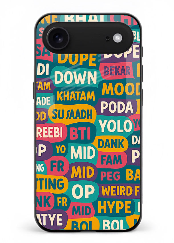Mood Words Collage aesthetic typography artwork iphone 17 air glass back cover
