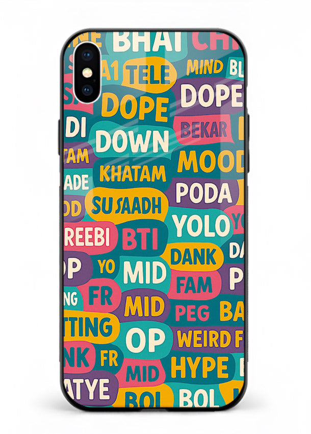 Mood Words Collage aesthetic typography artwork iphone xs max glass back cover