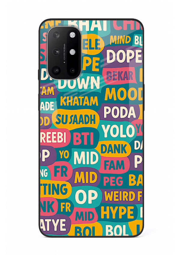 Mood Words Collage aesthetic typography artwork OnePlus 8T glass back cover