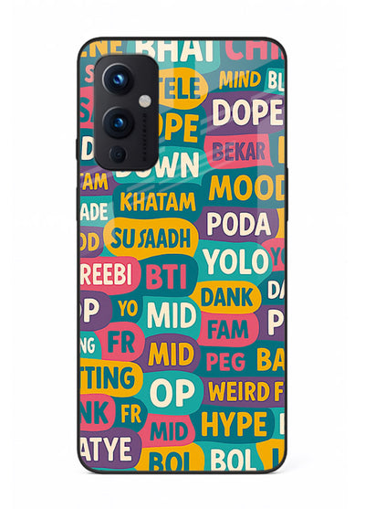 Mood Words Collage aesthetic typography artwork OnePlus 9 Pro glass back cover