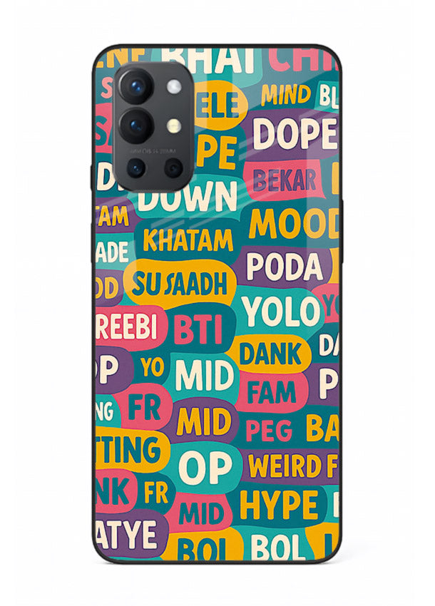Mood Words Collage aesthetic typography artwork OnePlus 9R glass back cover