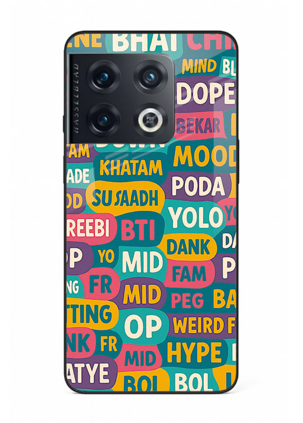 Mood Words Collage aesthetic typography artwork OnePlus 10 Pro glass back cover