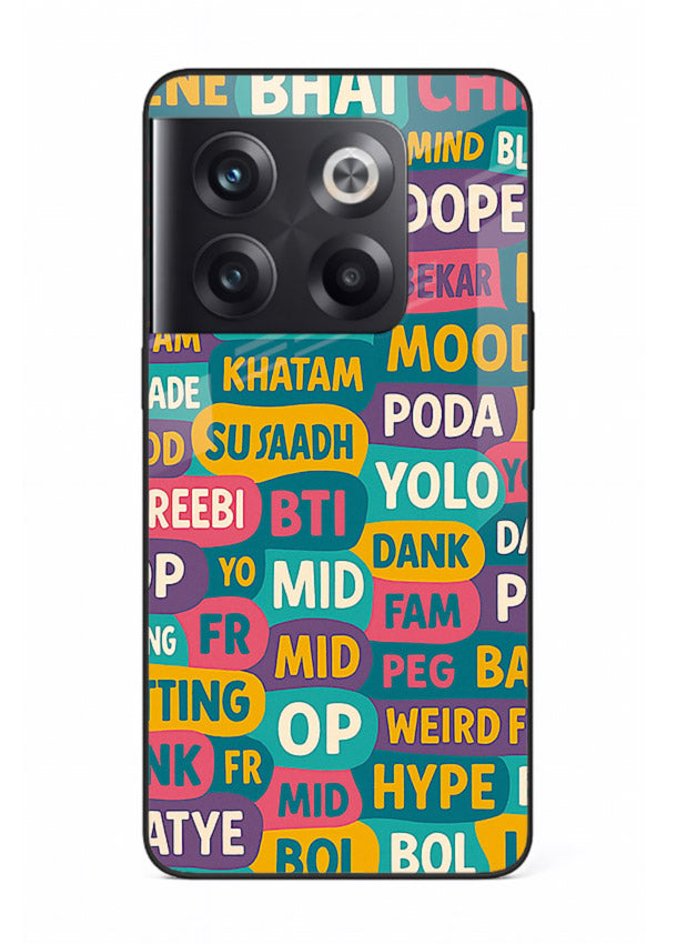 Mood Words Collage aesthetic typography artwork OnePlus 10T glass back cover