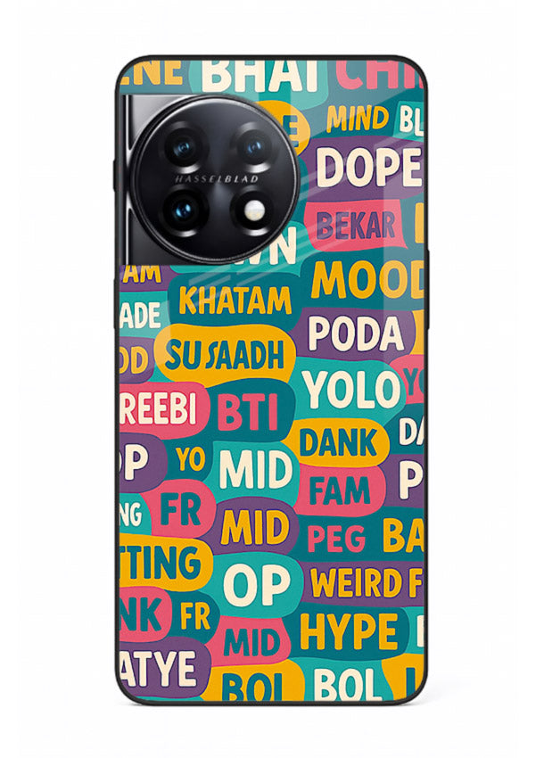 Mood Words Collage aesthetic typography artwork OnePlus 11 glass back cover